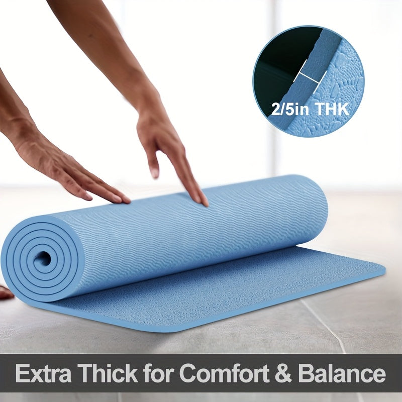 Yoga Mat Non-Slip TPE for Home Studio Workouts All Floors