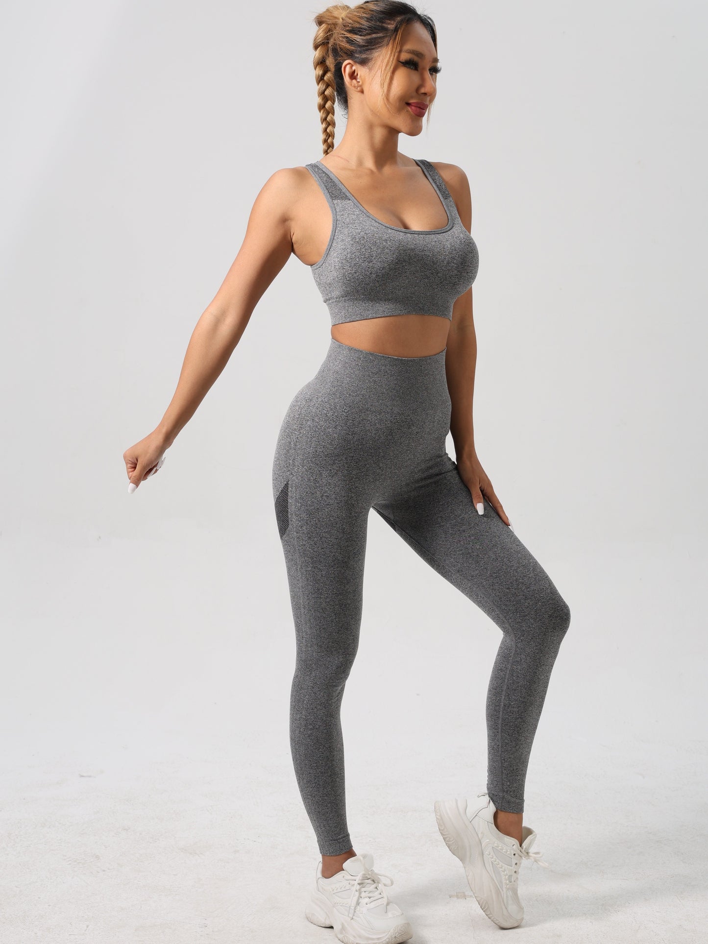 Yoga Sport Leggings Vest Set