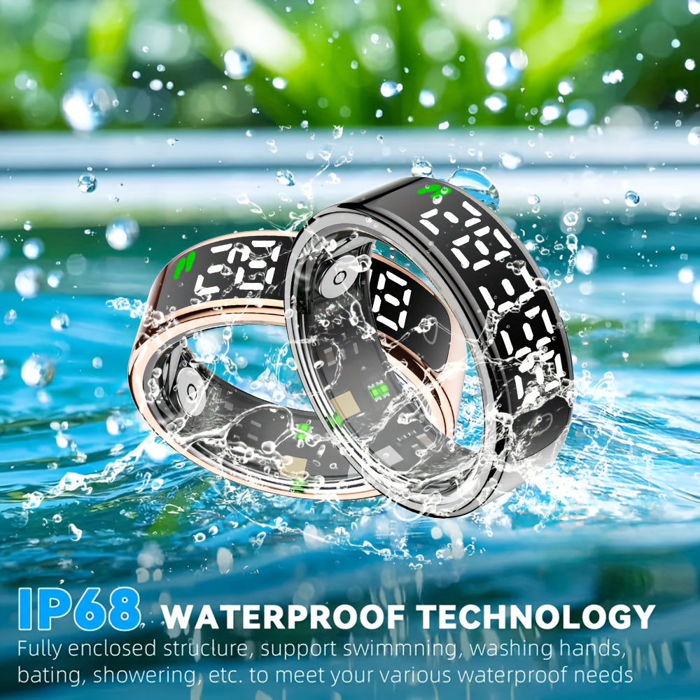 FERTO Smart Ring With Display And Touch Screen Fitness Tracker
