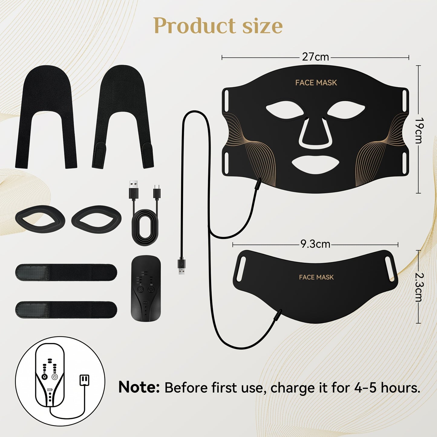 FDA Cleared, Red Light Relax, 7-color LED Light Relax Mask Skin Care, LED Face And Neck Mask (red) - Wavelength Suitable for Home Use, Easy to Achieve Advanced Skin Care, Improve Skin, Acne Whitening And Hydration