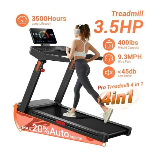 UMAY Treadmill Automatic Incline Foldable Home Gym