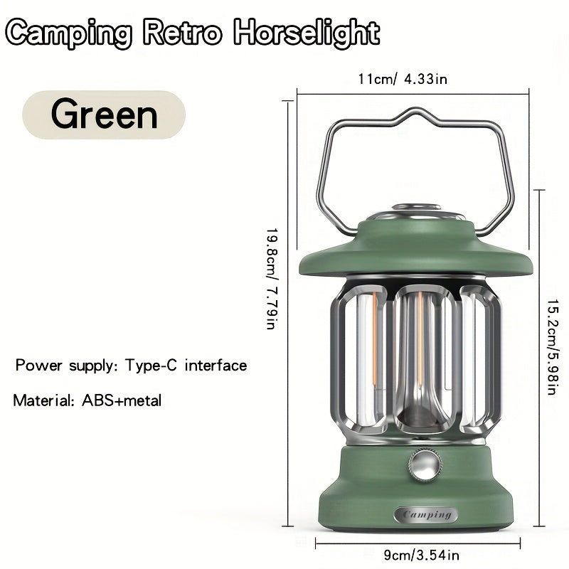 Camping Lantern Rechargeable, 3600mAh 900LM Battery Powered Hanging Vintage Camping Lights, Romantic Atmosphere Tent Light for Power Outage,Hiking, Party