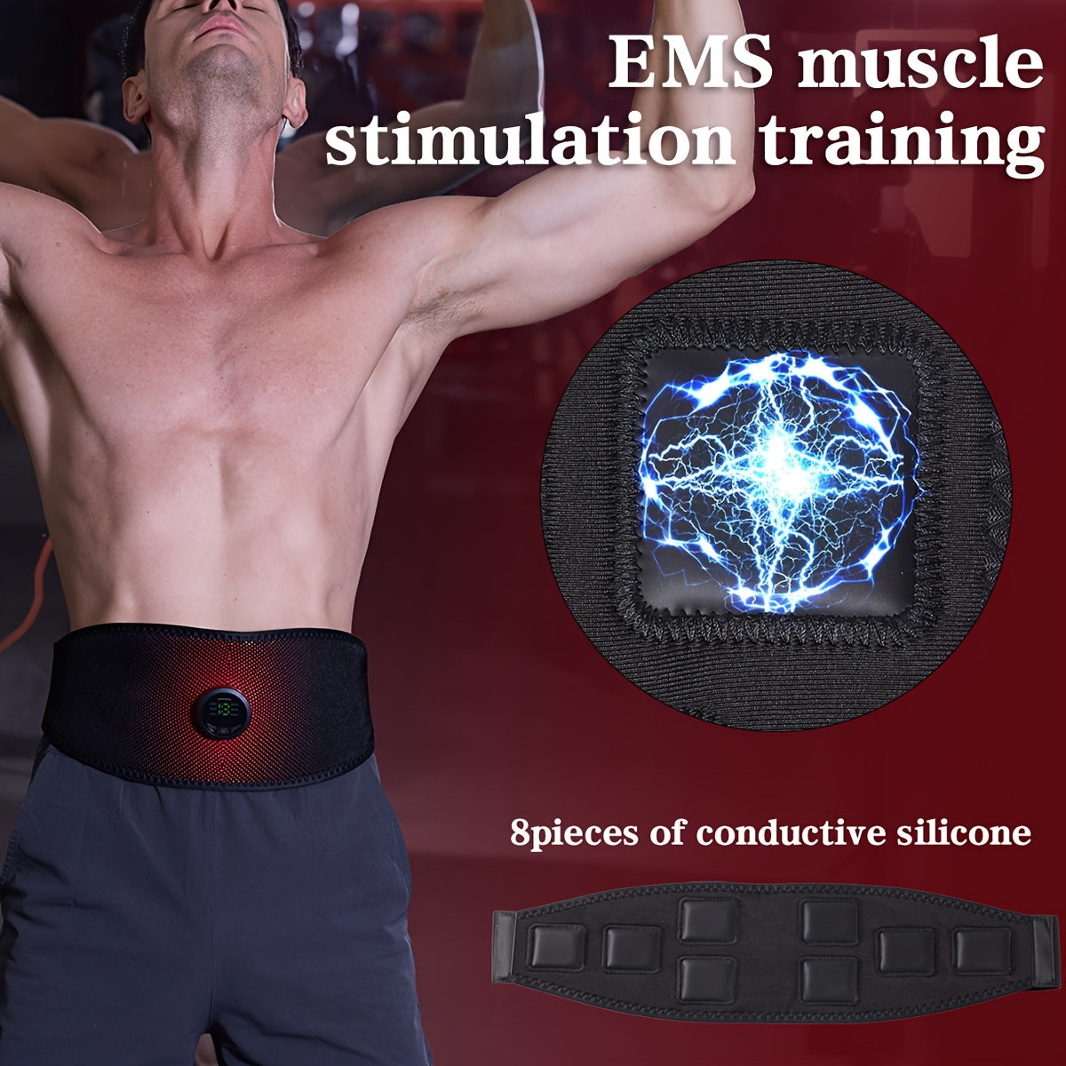Abdominal Muscle Trainer, Abdominal Muscle Training Belt, Abdominal Muscle Stimulator, EMS Massager, Fat Reduction Trainer, a Rechargeable and Reusable Abdominal Muscle Trainer Suitable for Family Use, Father's Day, Thanksgiv