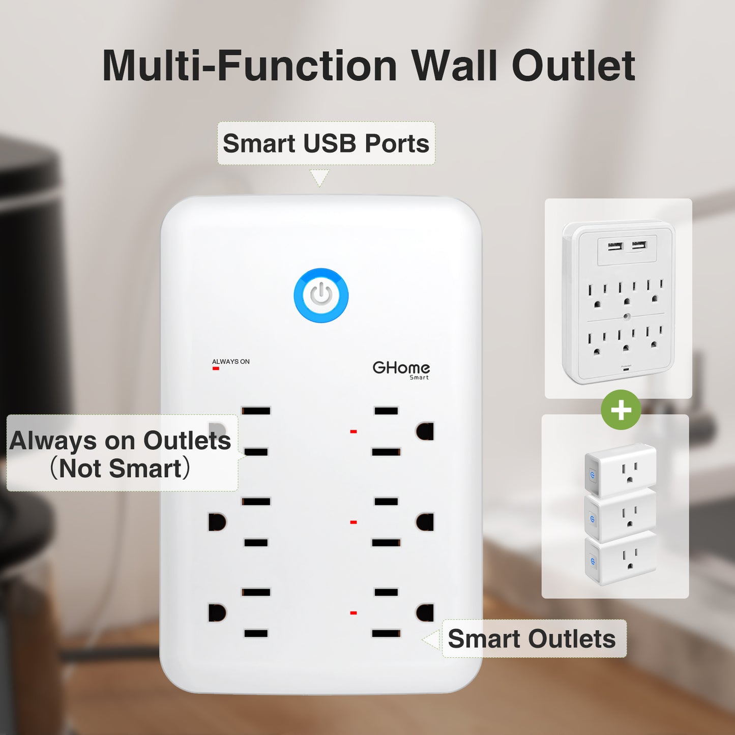 Gosund Smart WiFi Power Strip With 3 Individually Controlled Outlets