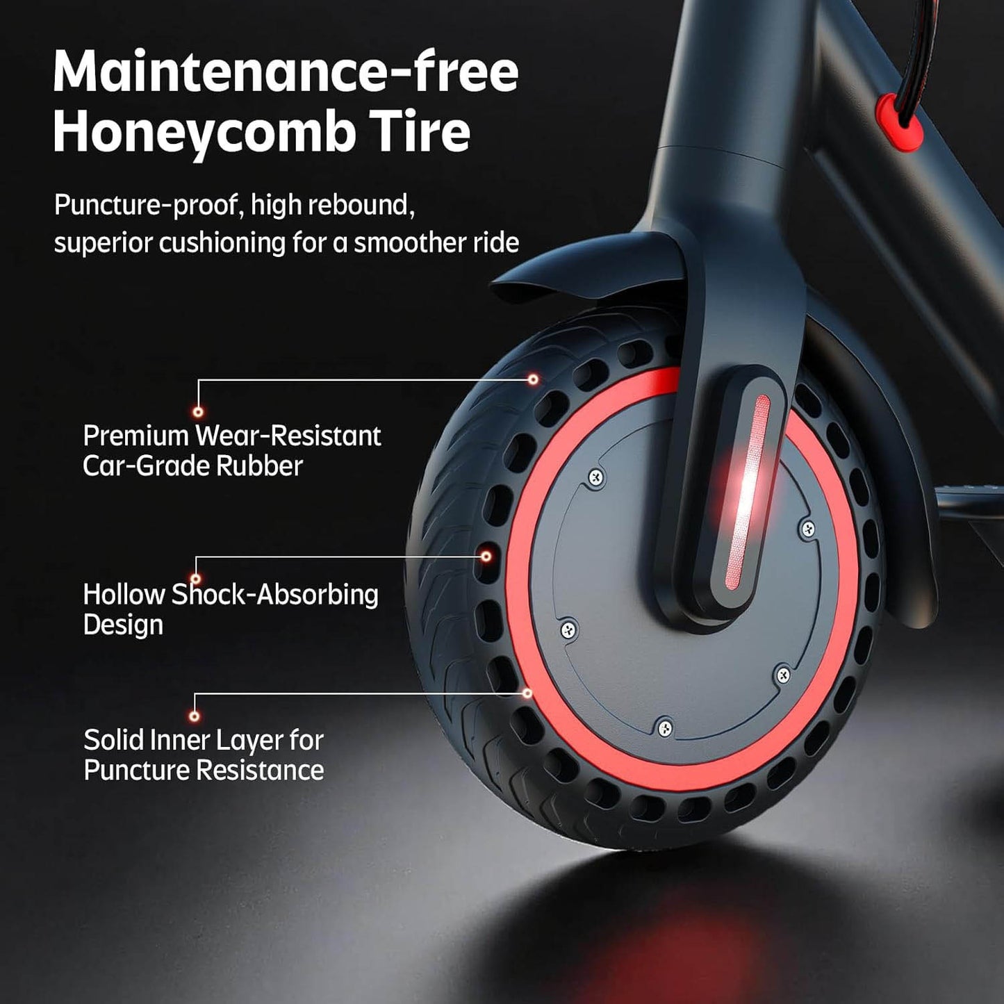 LADPED Folding Electric Scooter Long-Range Battery