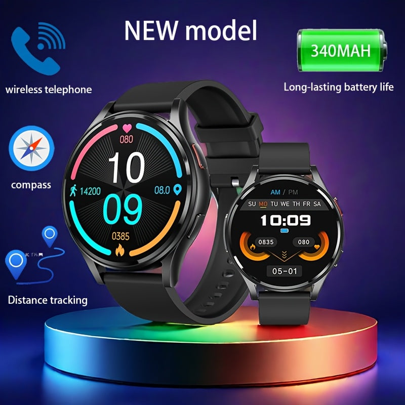 New Smartwatch for Women And Men 1.43-inch AMOLED Screen BT5.3 Calling 130 Sports Modes SOS AI Intelligent Voice Sports Tracking Message Reminders Fitness Tracker for IPhoneAndroid Ultra-Thin Smartwatch Wearable Smartphone