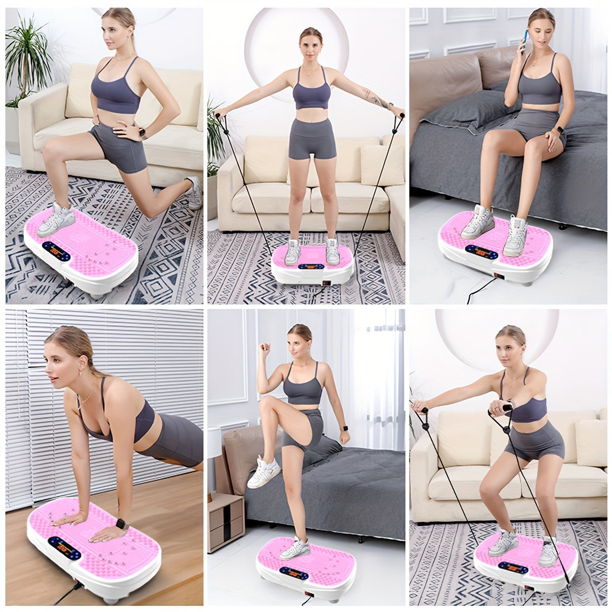 Vibration Plate Fitness Platform Exercise Machine Vibrating Shaking Full Body Shaker Workout Vibrate Stand Shake Board Sport Gym For Fitness Machine