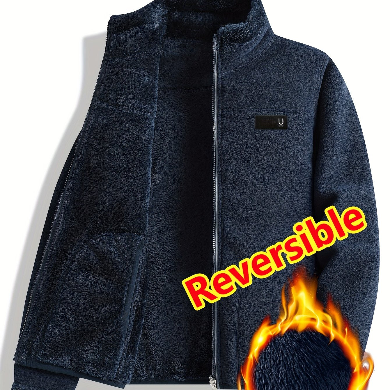 Jacket Reversible Fleece For Fall And Winter Daily Wear
