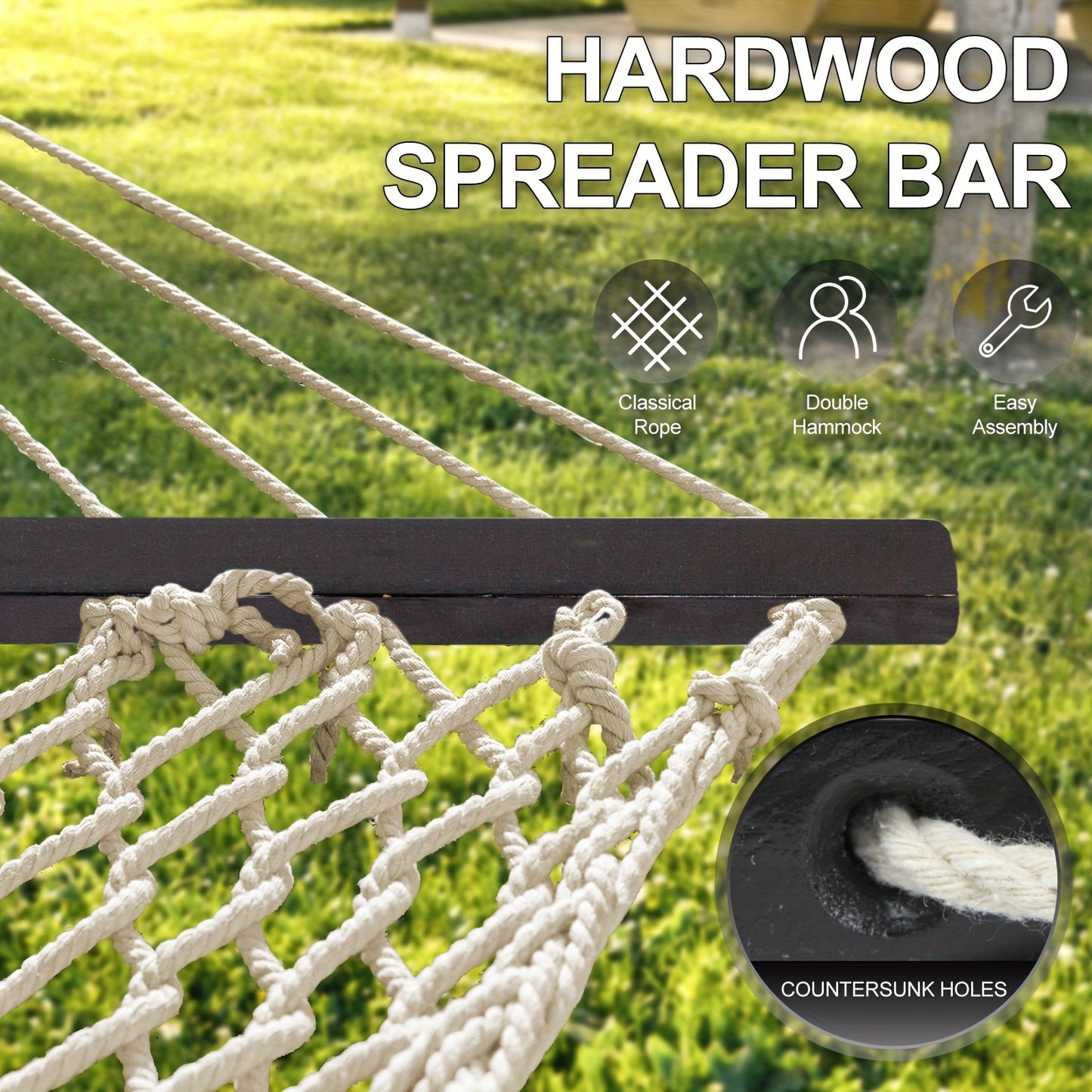 SZHLUX Hammock Handwoven Cotton Outdoor Relaxation