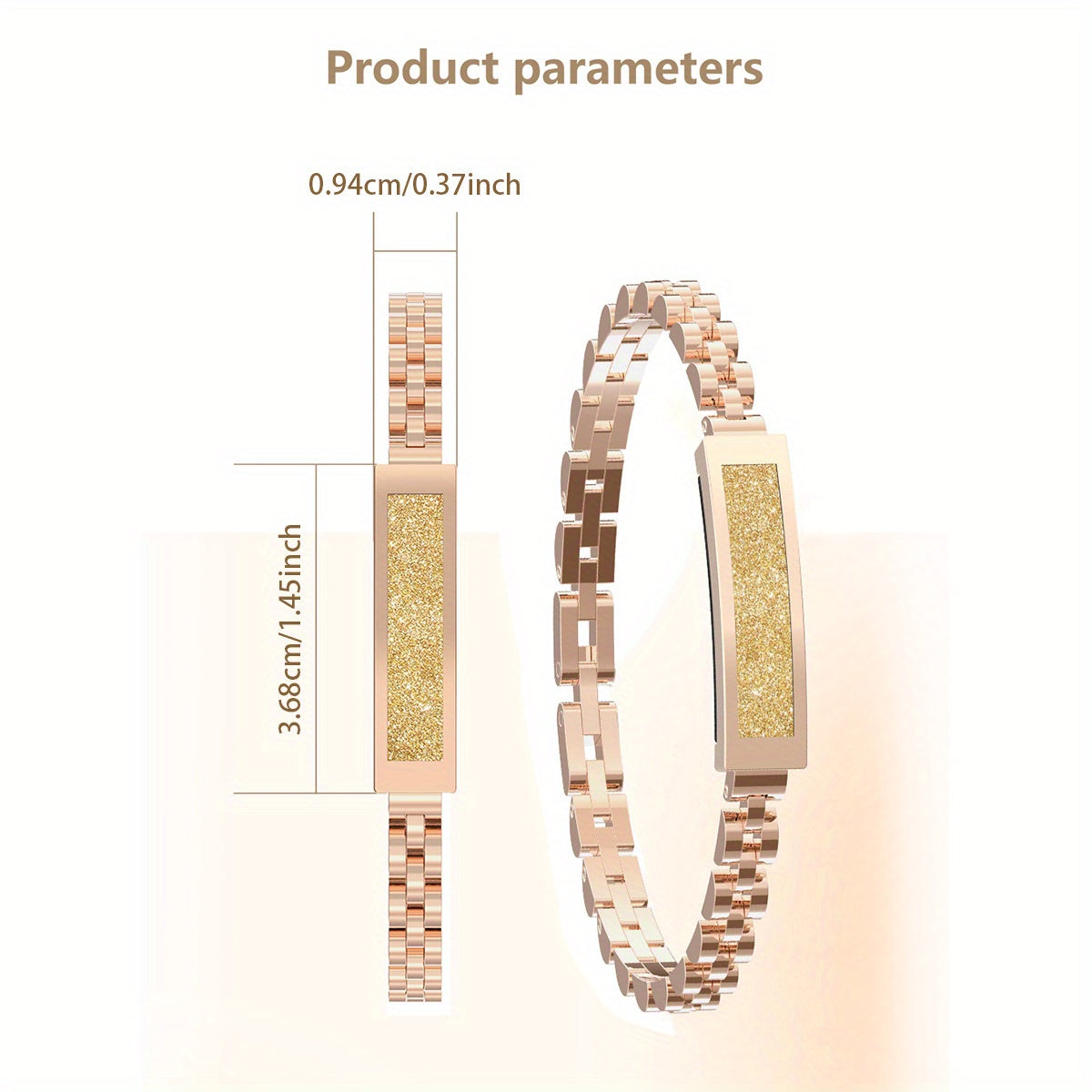 LIGE Smart Bracelet Square Face Metal Chain Link Fitness Tracker