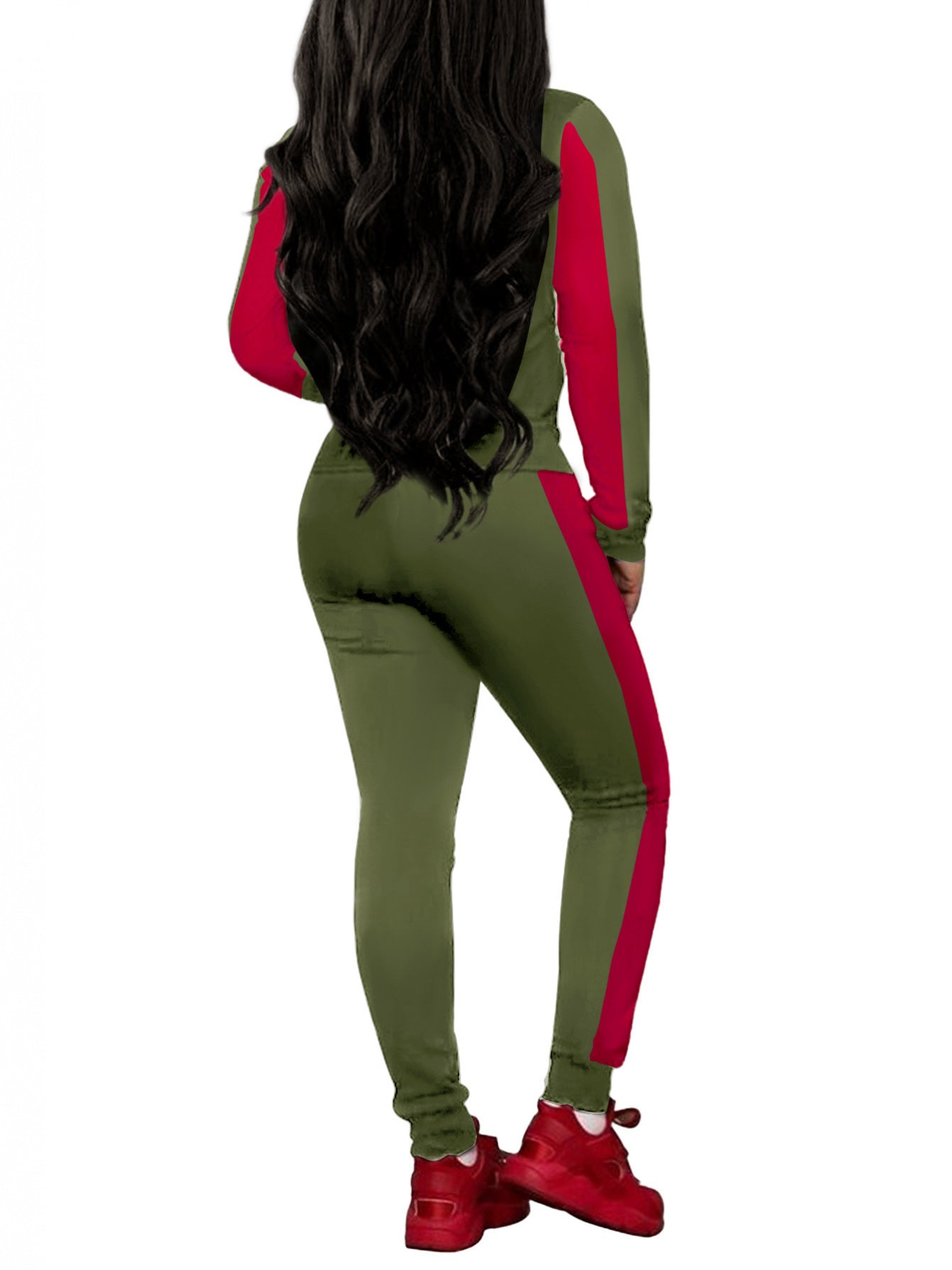 SCACTO Women's Two-Piece Full-Zip Hoodie Set With Shapewear