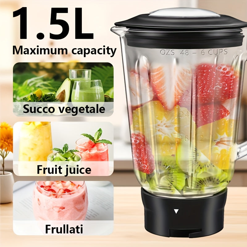 6-in-1 Electric Vertical Mixer, 400W 6-speed with Pulse Button, Accessories with 6.3QT Stainless Steel Bowl, Mixer, Dough Hook, Egg Beater, Spatula, Juicer Accessories, Meat Grinder Accessories and Noodle Pressing Accessories