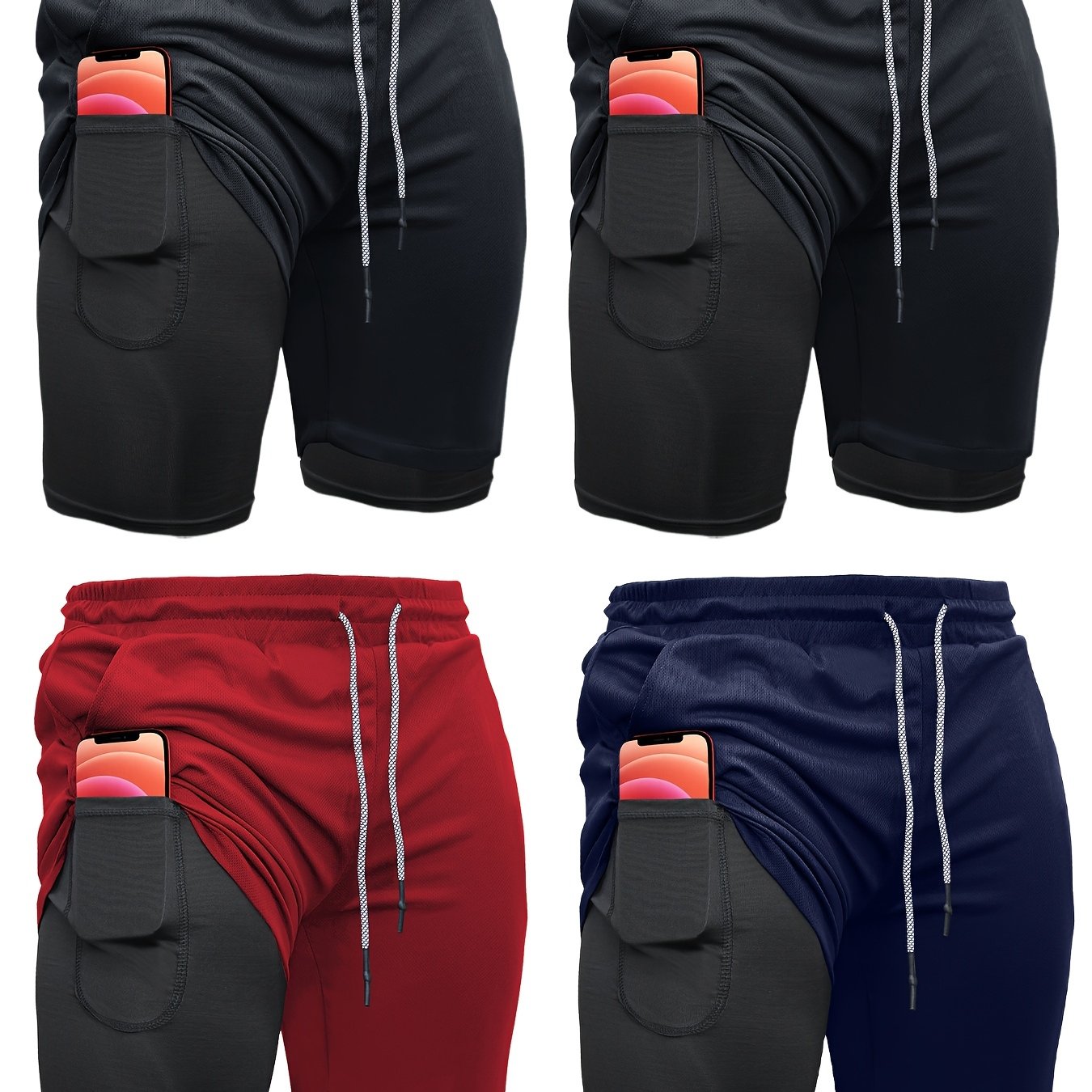 OEBLD Running Shorts Mens 2-in-1 For Summer Training