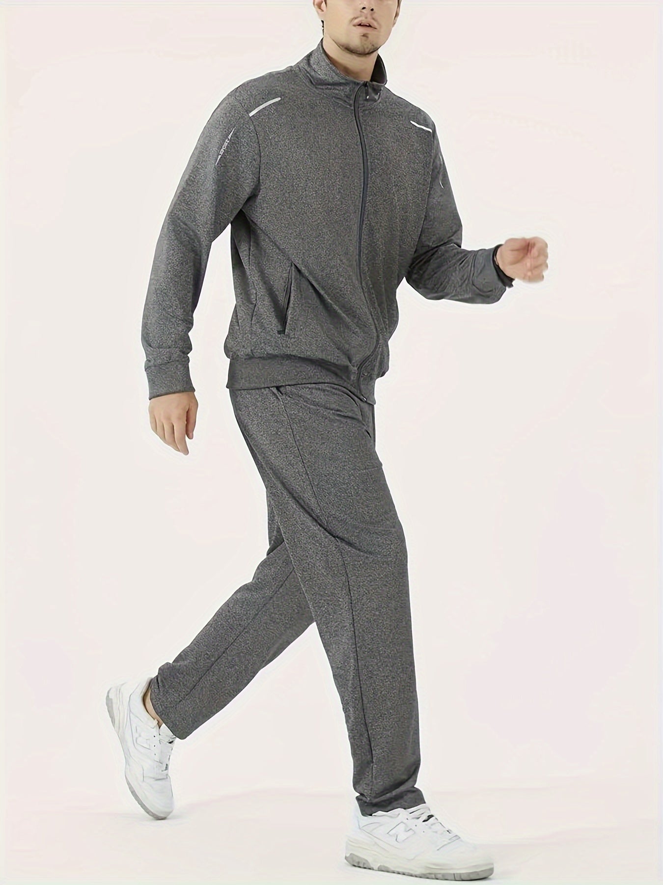 Men's Casual Sports Set: Breathable Polyester Hoodie And Joggers