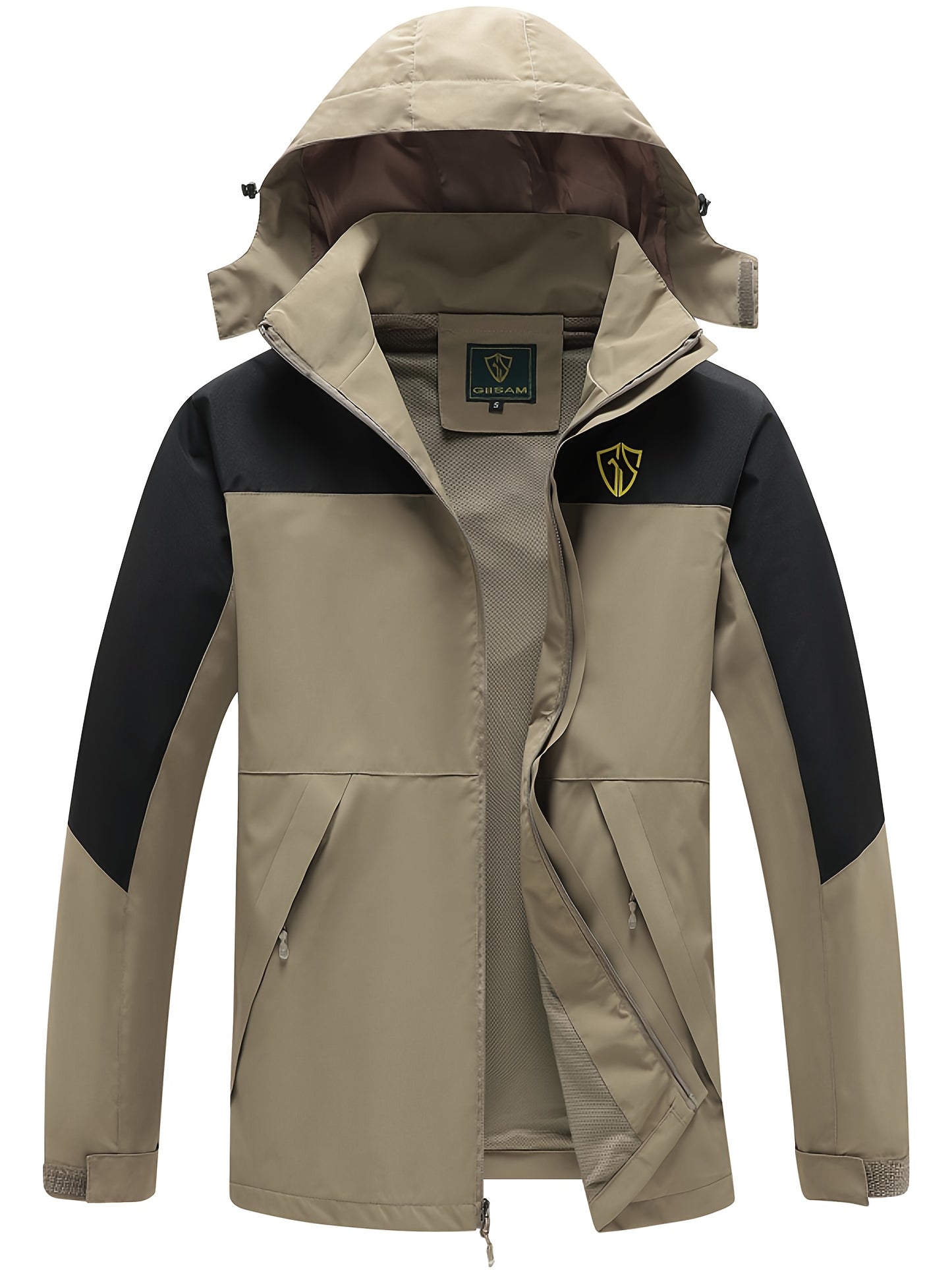 Raincoat Men's Polyester Jacket for Outdoor Adventures