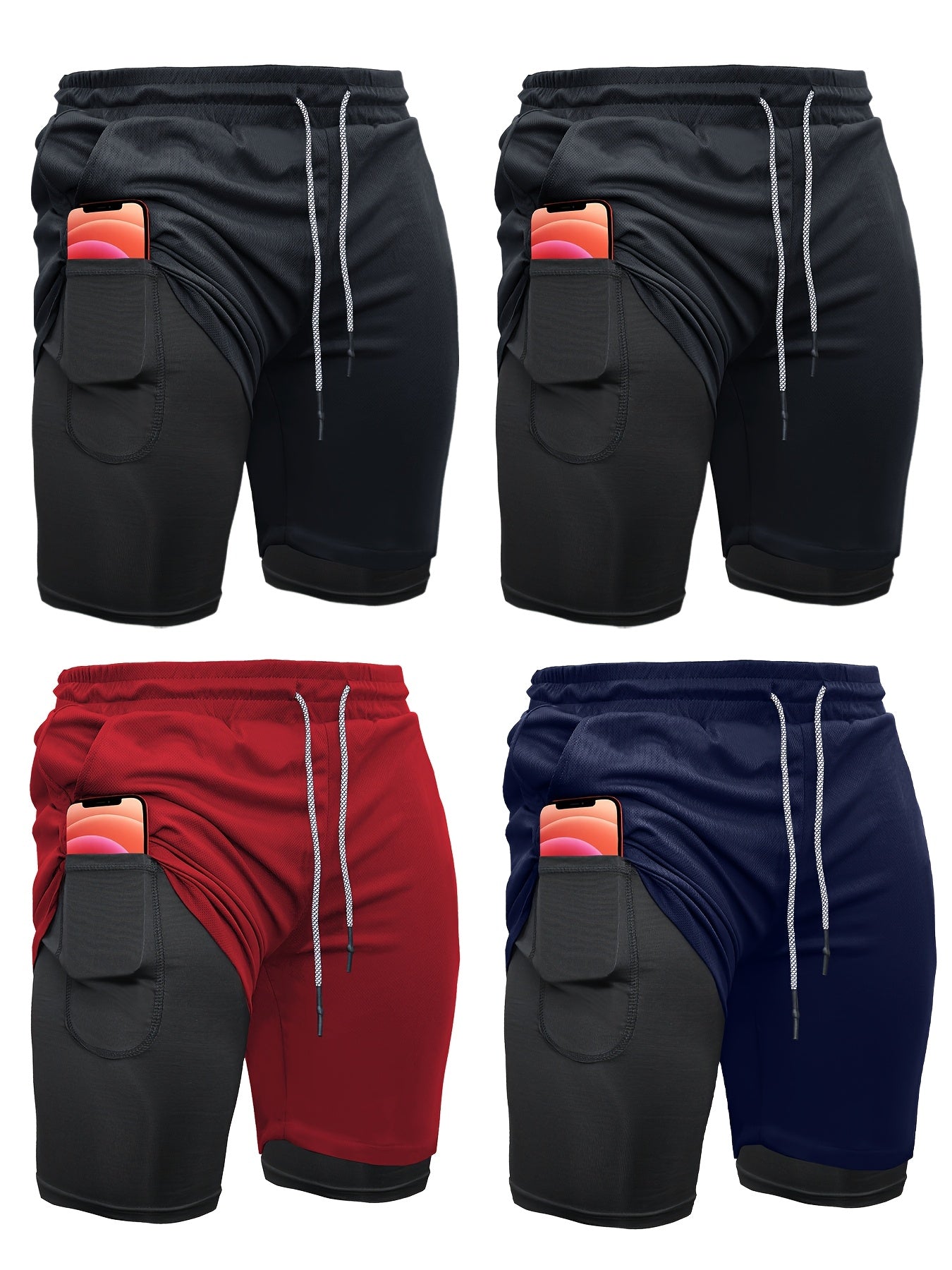 OEBLD Running Shorts Mens 2-in-1 For Summer Training