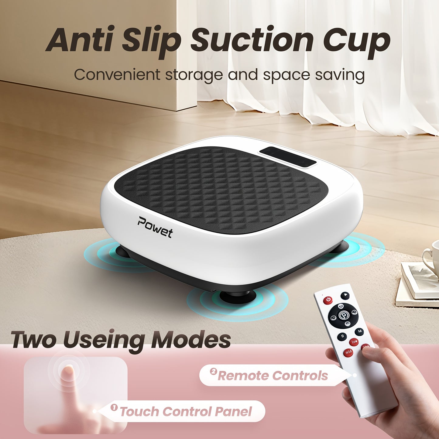 KERDOM Mini Vibration Plate Exercise Machine For Full-Body Workouts, Low-Noise Fitness Platform Vibrating Shaking, Speed Adjustable Full Body Shaker Workout Vibrate Stand Shake Board Sport Gym Fat Burner, Home Exercise, Space