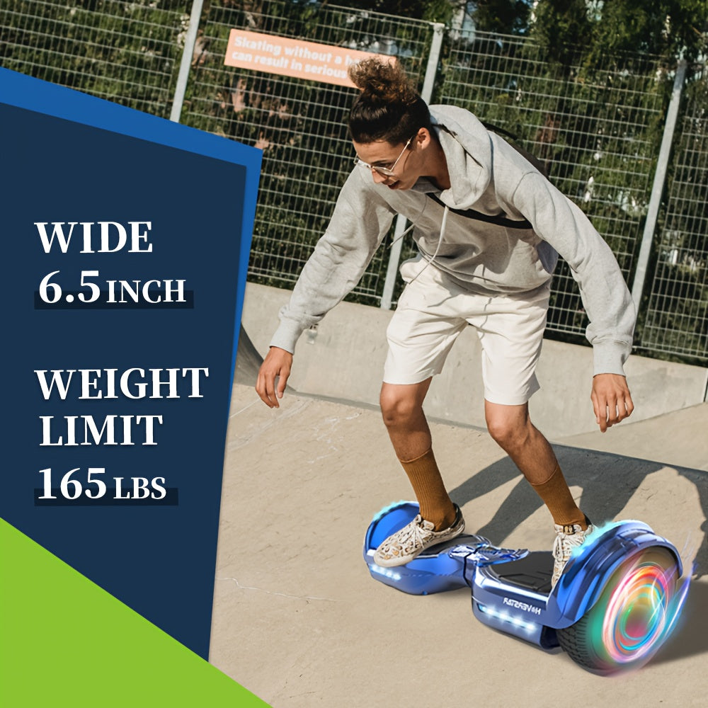 Hoverboard With LED Wheel Design And Rechargeable Battery