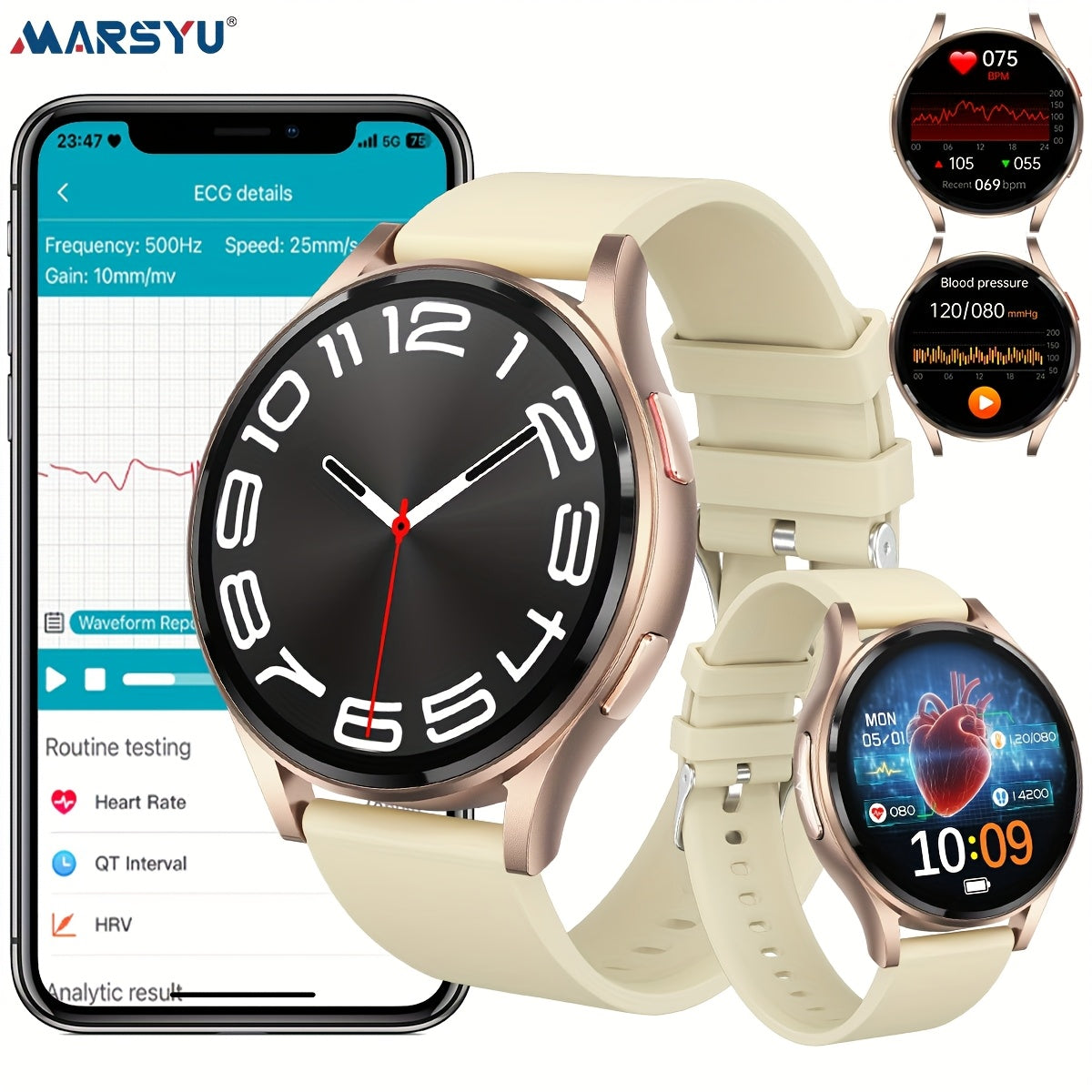New Smart Watch for Women Men, 1.43'' AMOLED Screen, BT5.3 Call, 260mAh Battery, 130+ Sport Modes, Motion Tracking, SOS Emergency Call, AI Intelligent Voice, Message Reminder, Weather Forecast, Fitness Tracker for IOS & Andro