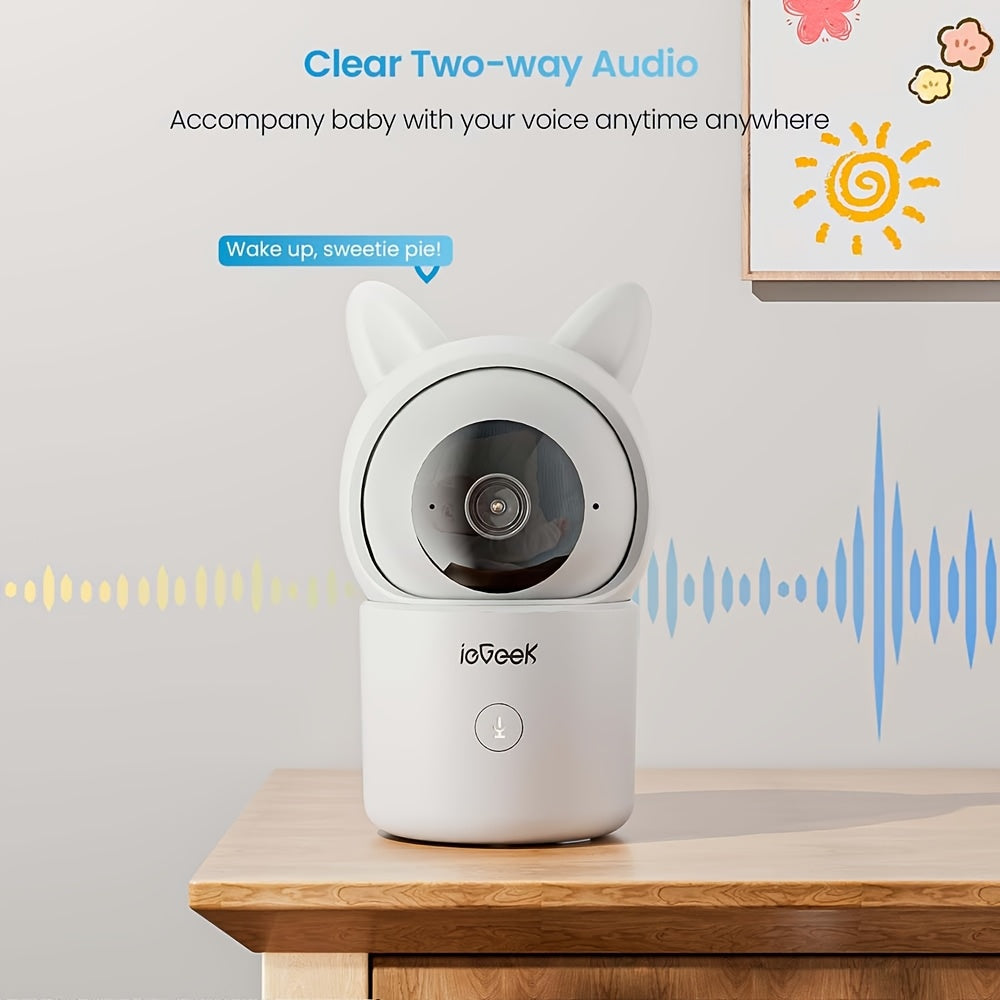 IEGEEK Baby Monitor 1080P Split-View With 2 Cameras