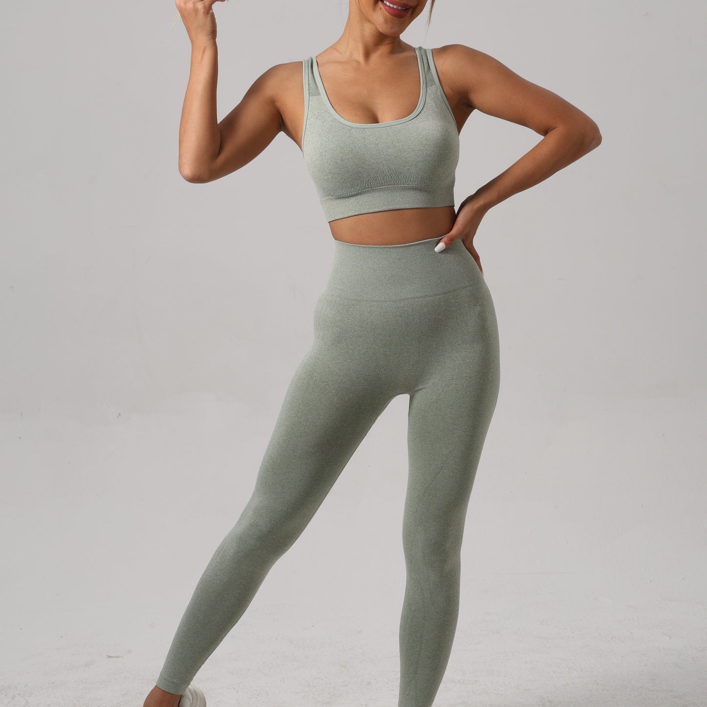 Yoga Sport Leggings Vest Set