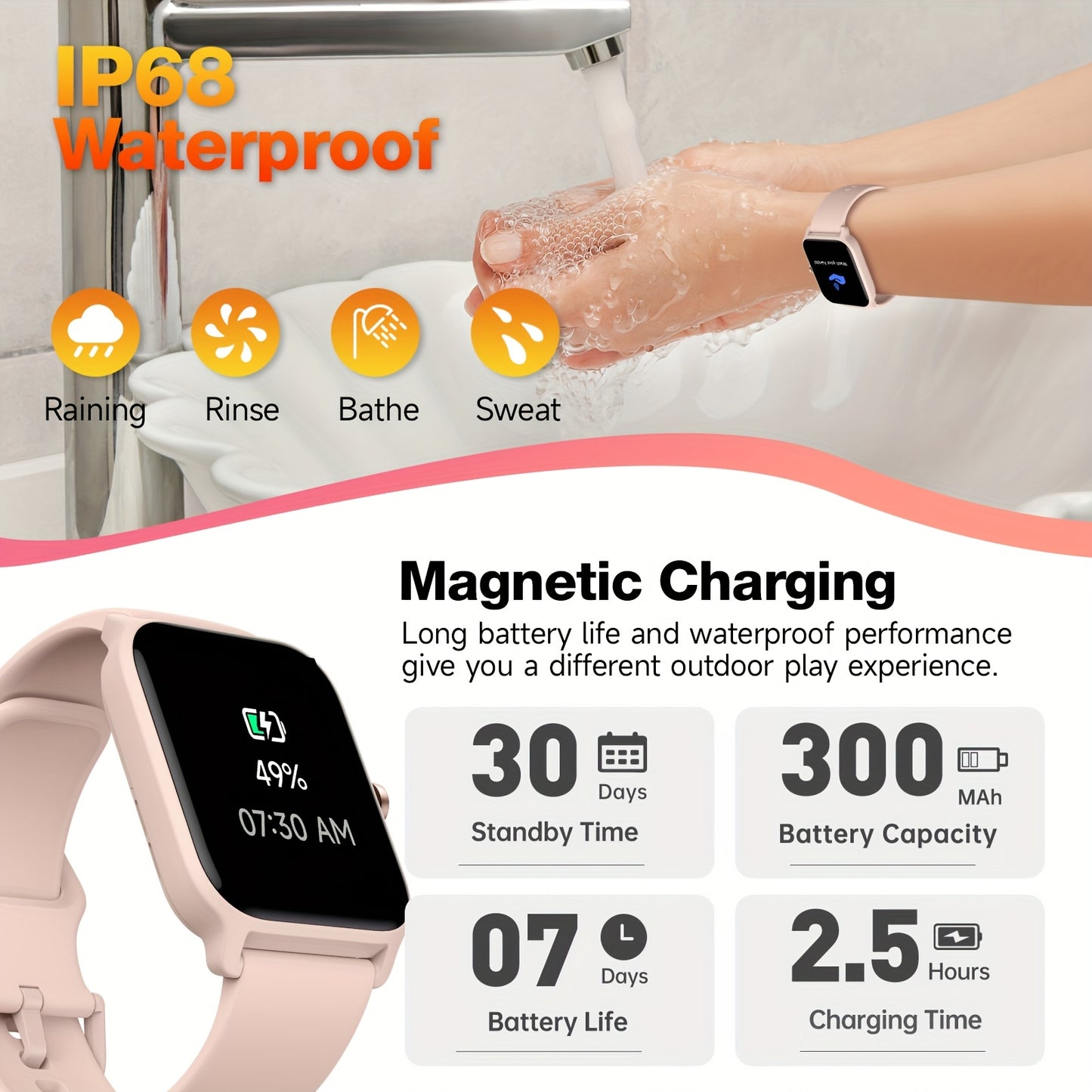 FAWEIO Smartwatch Alexa Built-In Fitness Tracker 100+ Modes