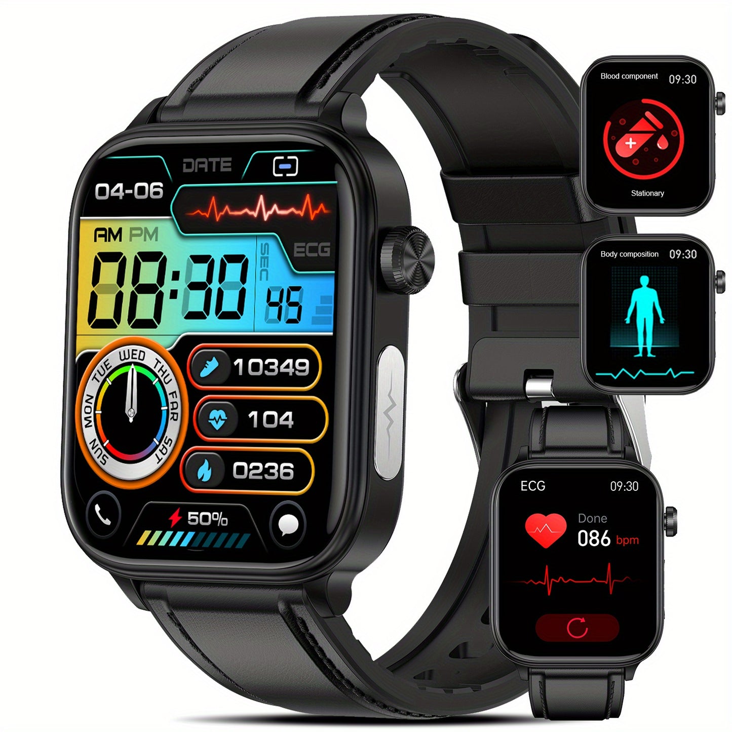 Marsyu Smartwatch Health Monitoring With Multi-Sport Modes