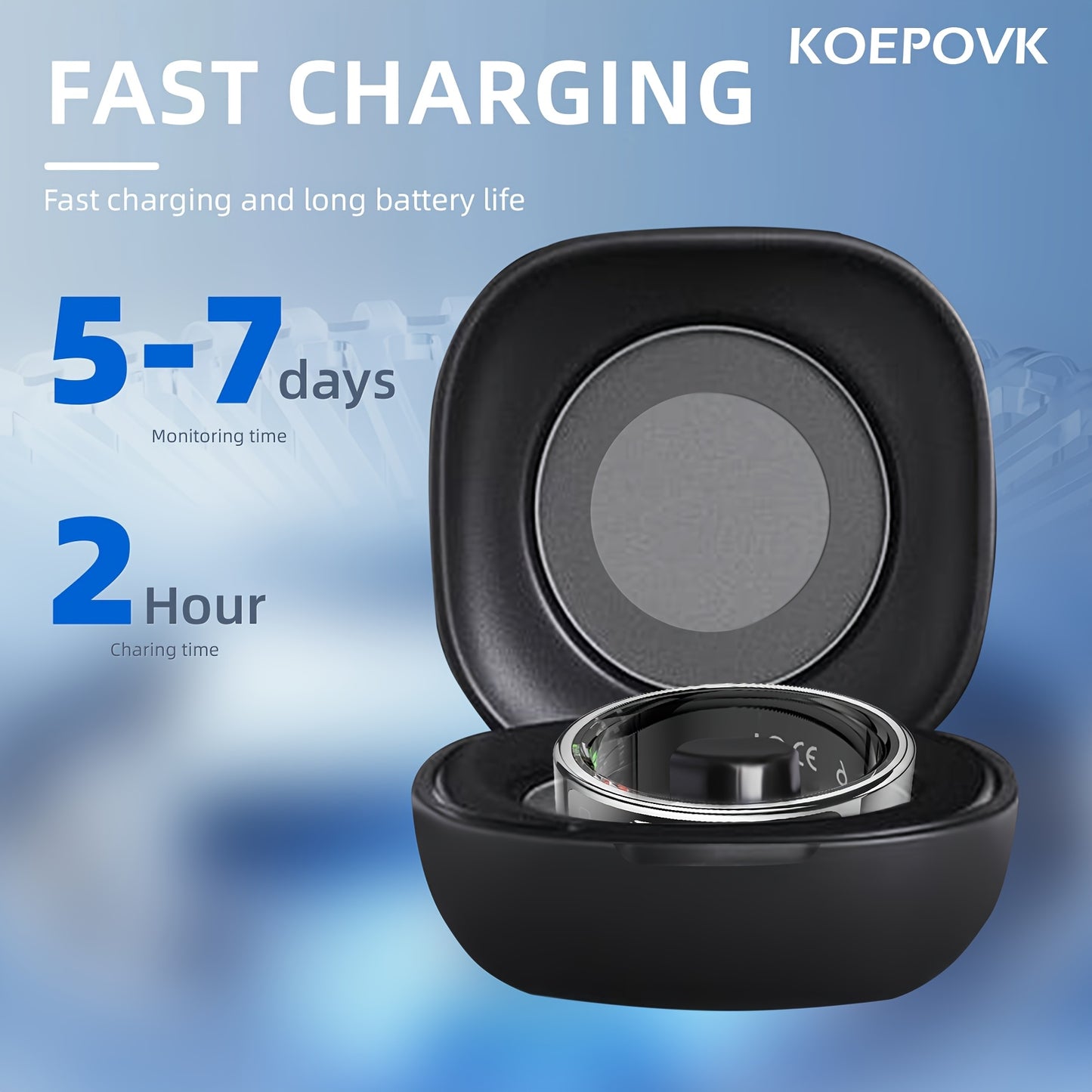 Smart Ring Water-Resistant Fitness Tracker With Sleep Analysis