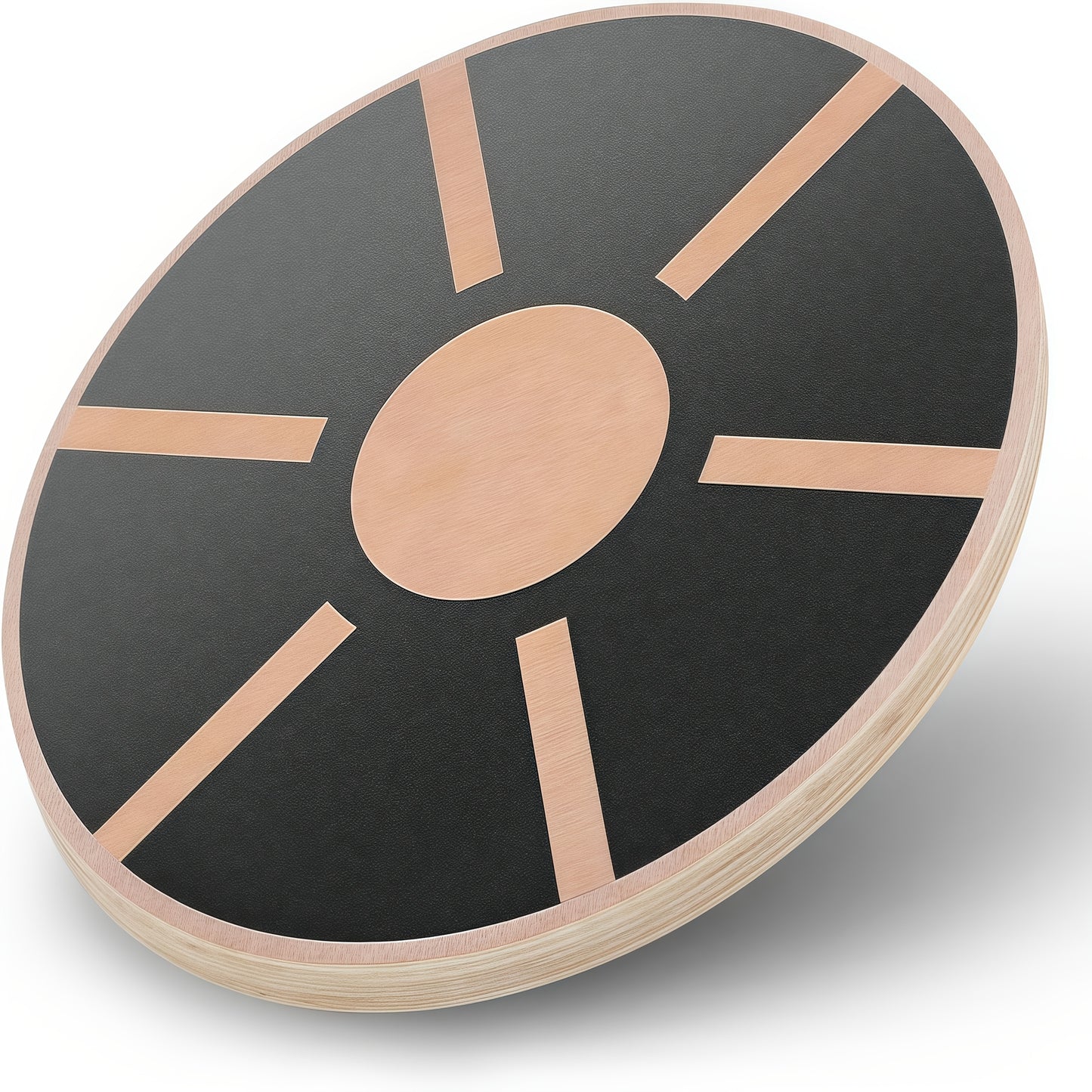 15.6'' Multifunctional Wooden Wobble Balance Board - 360° Rotating Stability Trainer with Non-Slip Surface | Full-Body Core Workout & Physical Relax | Home Gym & Rehabilitation Essential